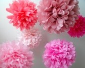 Paper pom poms ... 7 Poms ... Choose Your Colors Il_170x135