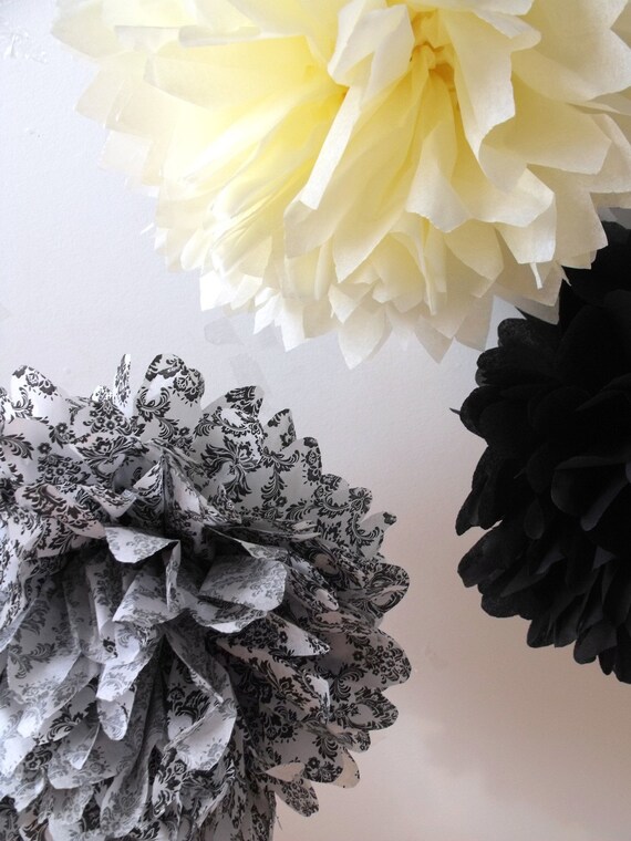 Wedding decorations ... Dandy Damask ... 3 Poms Il_570xn