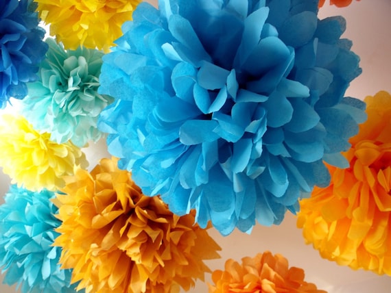 Wedding paper poms ... 30 Poms .... Pick Your Colors Il_570xn