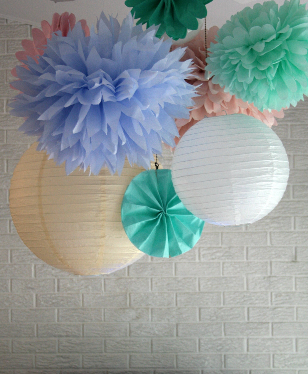 Wedding paper poms ... 30 Poms .... Pick Your Colors Il_570xn