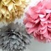 Tissue poms - 3 pompoms - choose your color