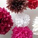 Tissue paper pompom kit ... Flushed ... 6 Tissue Paper Pompom Flowers - DIY Kit