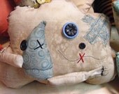 Cloud E. with Raindrop - Modern Vintage Rag Dolls