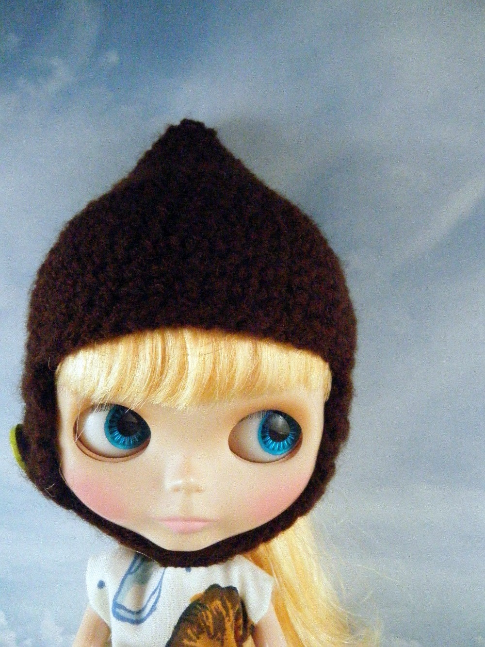 Dark Chocolate Gnome Helmet for Blythe
