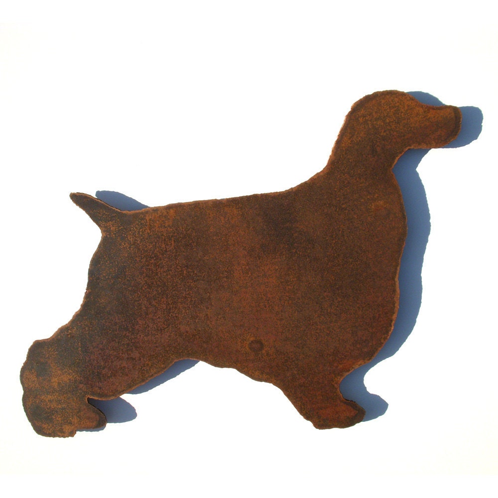 Cocker Spaniel - metal wall art - 24" wide - dog silhouette wall hanging - steel metal rust patina