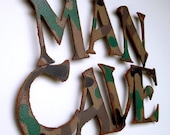 Man cave wall art metal painted camouflage steel artwork