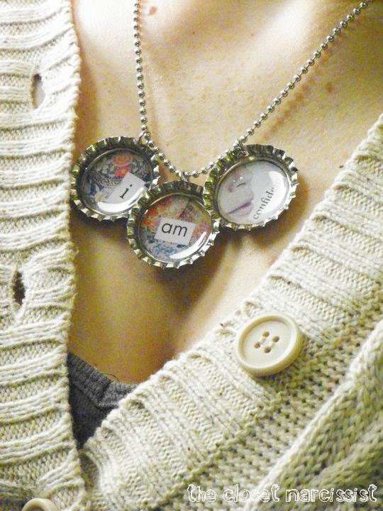 I AM... Customizable Trio Bottlecap Necklace