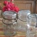 Three Vintage Mason Jars with Glass Lids and Wire Bail