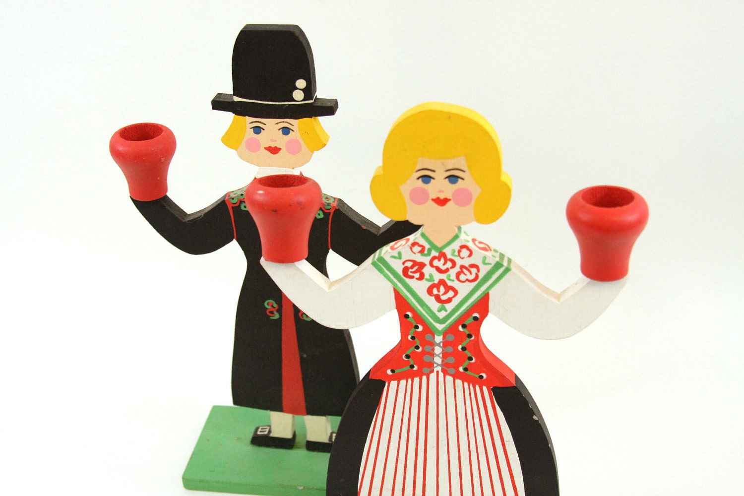 Vintage Swedish Candle Holder / Figurines