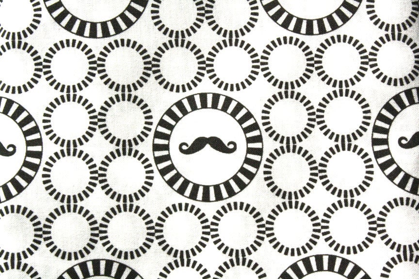Reserved  "Moustache Encircled" 1 yard Ships in 7 days