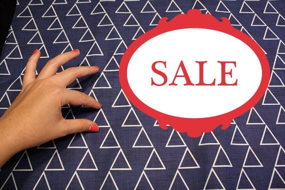 100% Quilting Cotton - Original design - "Dancing Triangles" ( Full yard)