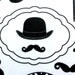 Black and White Organic cotton fabric- "Gentleman's Necessities" (Fat Quarter) Ready to ship