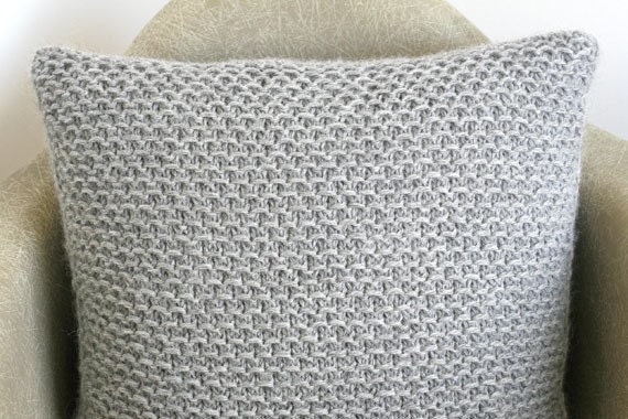 knitted cushion in grey - the PACIFIC COAST knit pillow