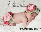 pattern 132 Fancy diaper cover and headband set pattern- 4 sizes