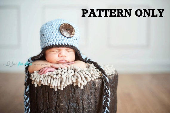 CROCHET PATTERN- Simple Earflap Hat