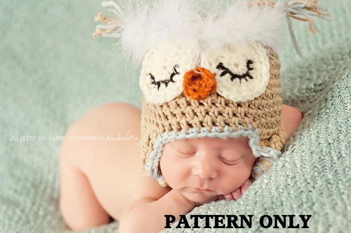 CROCHET PATTERN -Fuzzy brow owl
