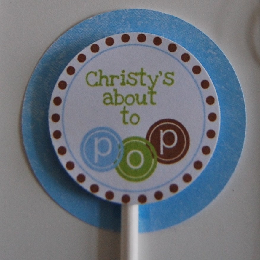 She's About To Pop Baby Shower Cupcake Toppers (24)