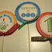 3 Birthday Party Centerpiece Picks, You Pick the Colors/Theme
