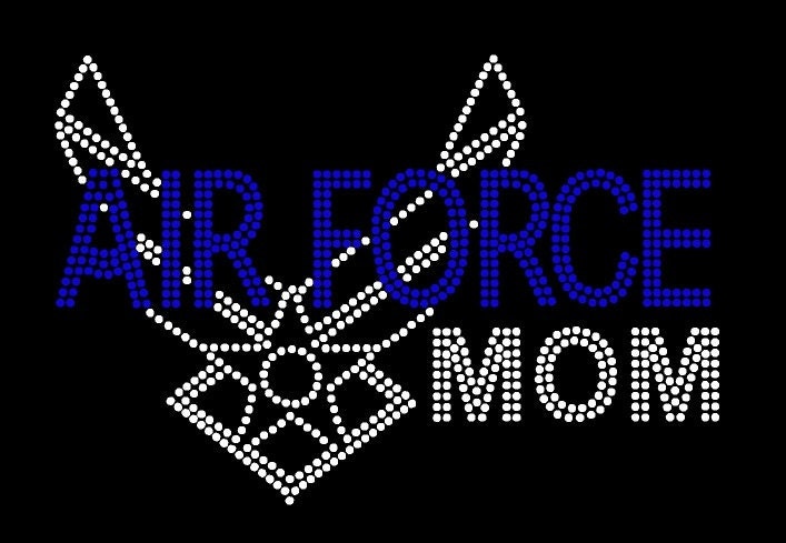 Air Force Mom, Air Force Wife, Cheer Mom, Realtors Rock Hot Fix Rhinestone Crystal T Shirt, Can be personalized to say anything
