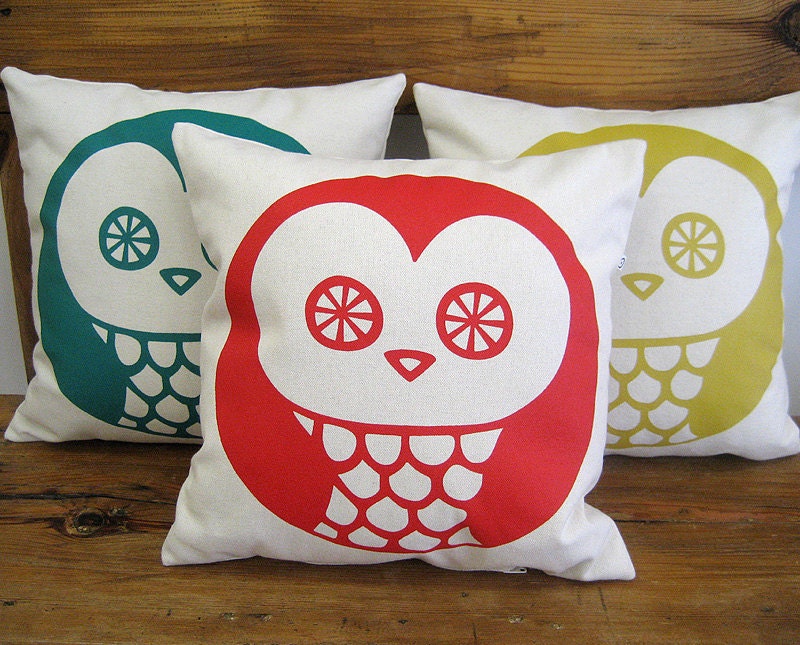 OWL Pillow Cover- cushion 100% cotton