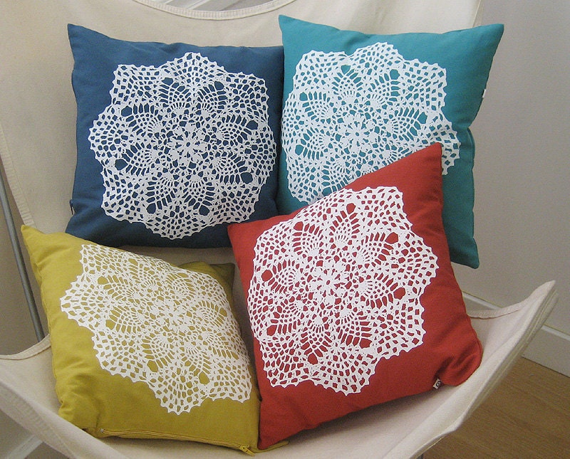 Granny Pillow cover - Hand screenprinted Cushion