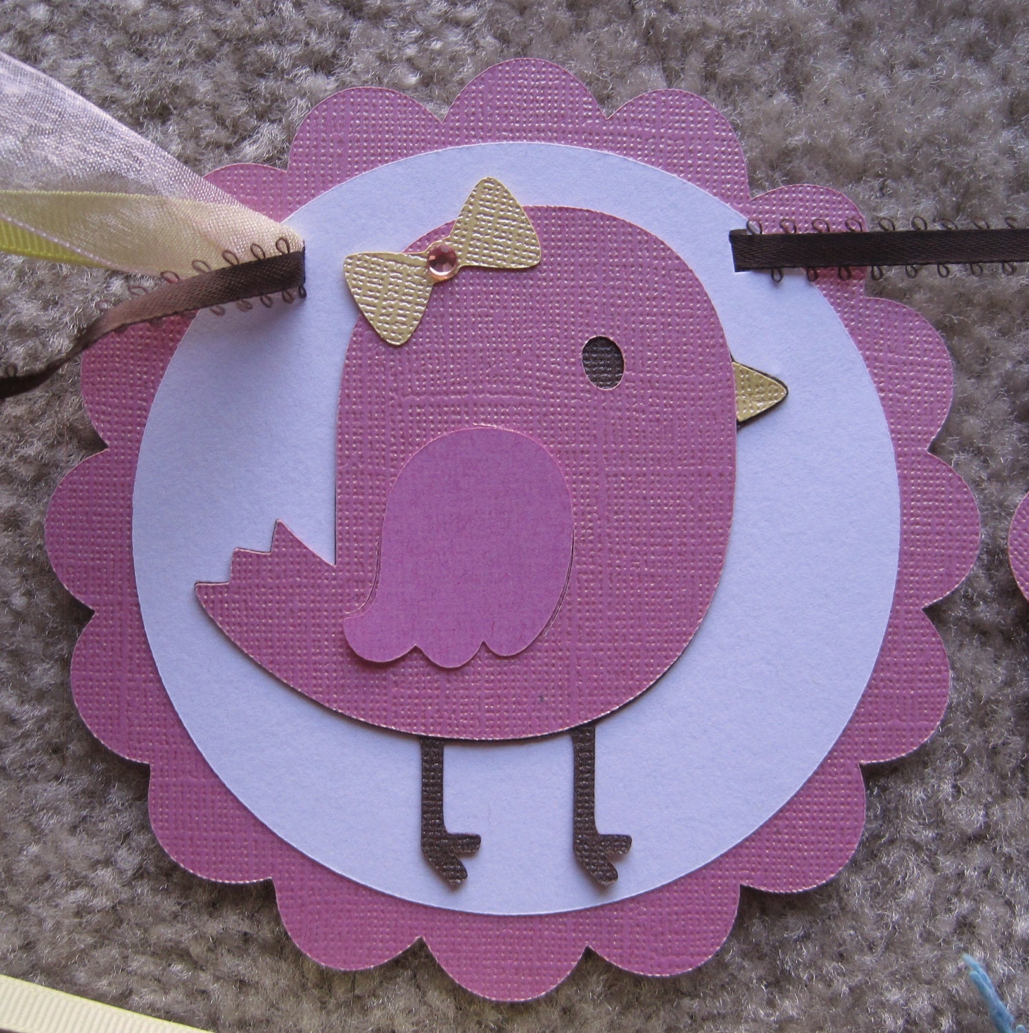 SWEET BIRDIE "it's a girl" Baby Shower Banner Made to Order