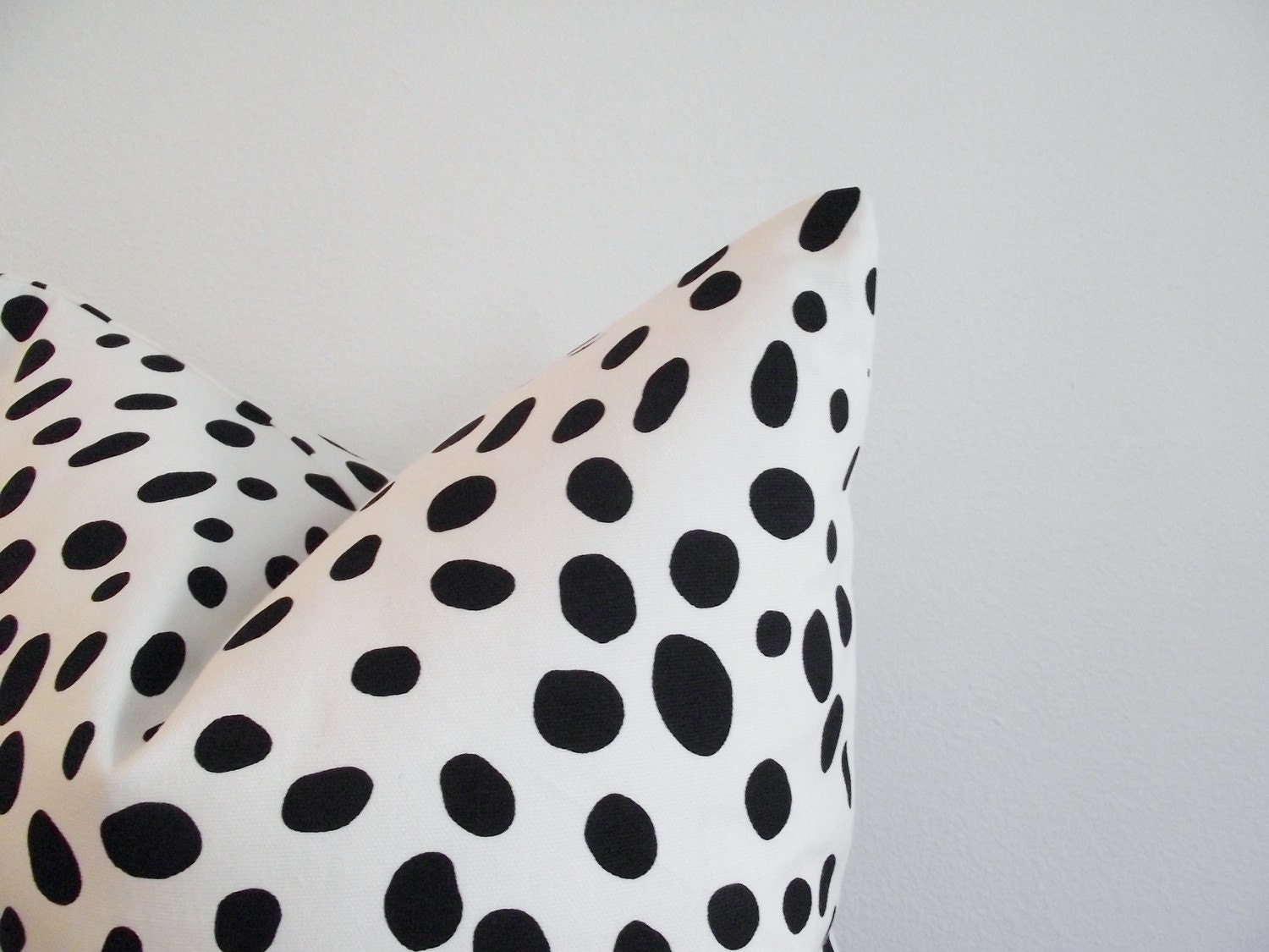 Set of two (2)- Decorative Pillow Covers- 12x12"-  Togo- Dots- Spots- Black- White-  WITH INSERTS- Crib Pillow