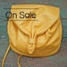 Reserved for Sinead - Vintage Handbag Canary Yellow Leather Drawstring Purse with Magnetic Clasp