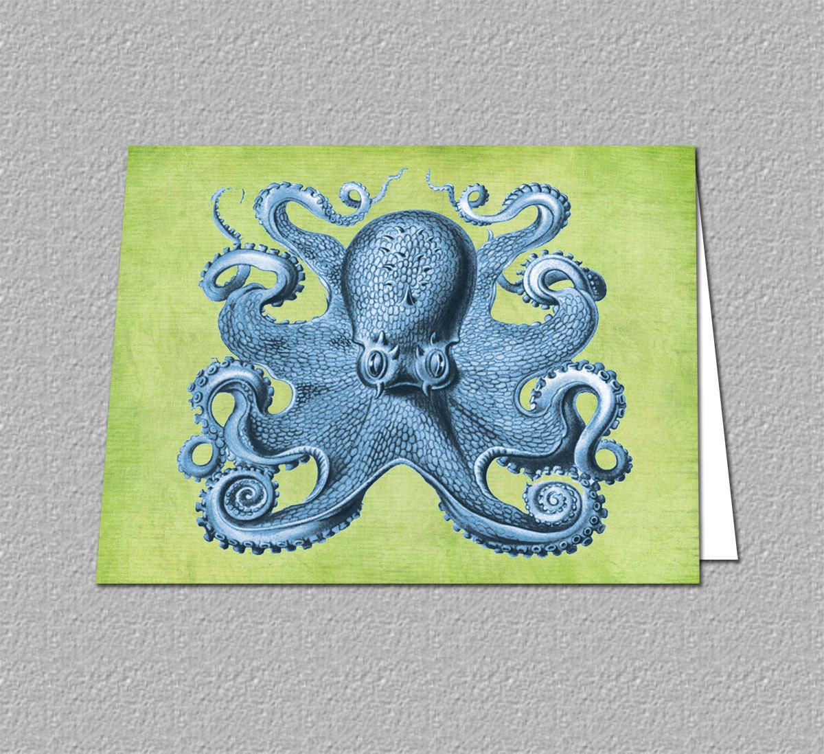 Octopus Note Card, Kracken Note Card, Kracken Thank You Card