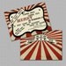 Printable Vintage Carnival Invitation or Circus Invitation, Monogrammed, Invite