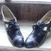 Just Reduced Again  Sale was 125.00 1920s Edwardian BLACK LEATHER Lace PUMPS  Corsette Lace