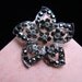 Floral ORNAMENT Jet Hematite Crystal for DIY Jewelry Projet (23A09A)