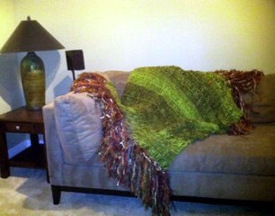 Bright Home Decor Neon Home Green Ombre Throw Afghan Blanket Home Decor Lap Warmer (Psychedelic)