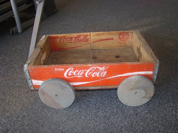 Vintage Coca Cola Crate Wagon by whitebirchvintage on Etsy