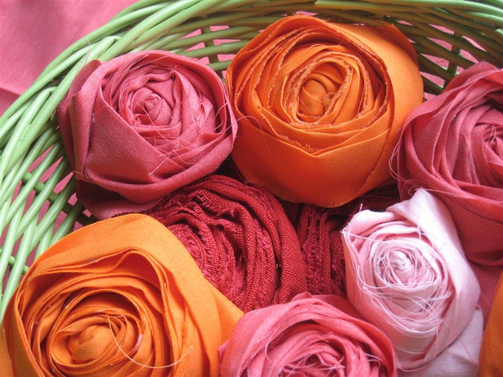 The Rowan - Fabric Rose Grapevine Wreath - 18 inch - Made to Order