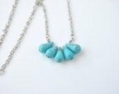 Turquoise necklace, drop necklace,free shipping,trendy necklace,fasion necklace