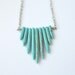 Turquoise necklace - long necklace inspired by Native American necklace blue geometric,  tribal necklace,statement necklace