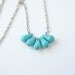 Turquoise necklace, drop necklace,free shipping,trendy necklace,fasion necklace