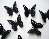 50 Medium Paper Black Royal Butterfly Lace Embellishments Wedding Party Decorations - No363