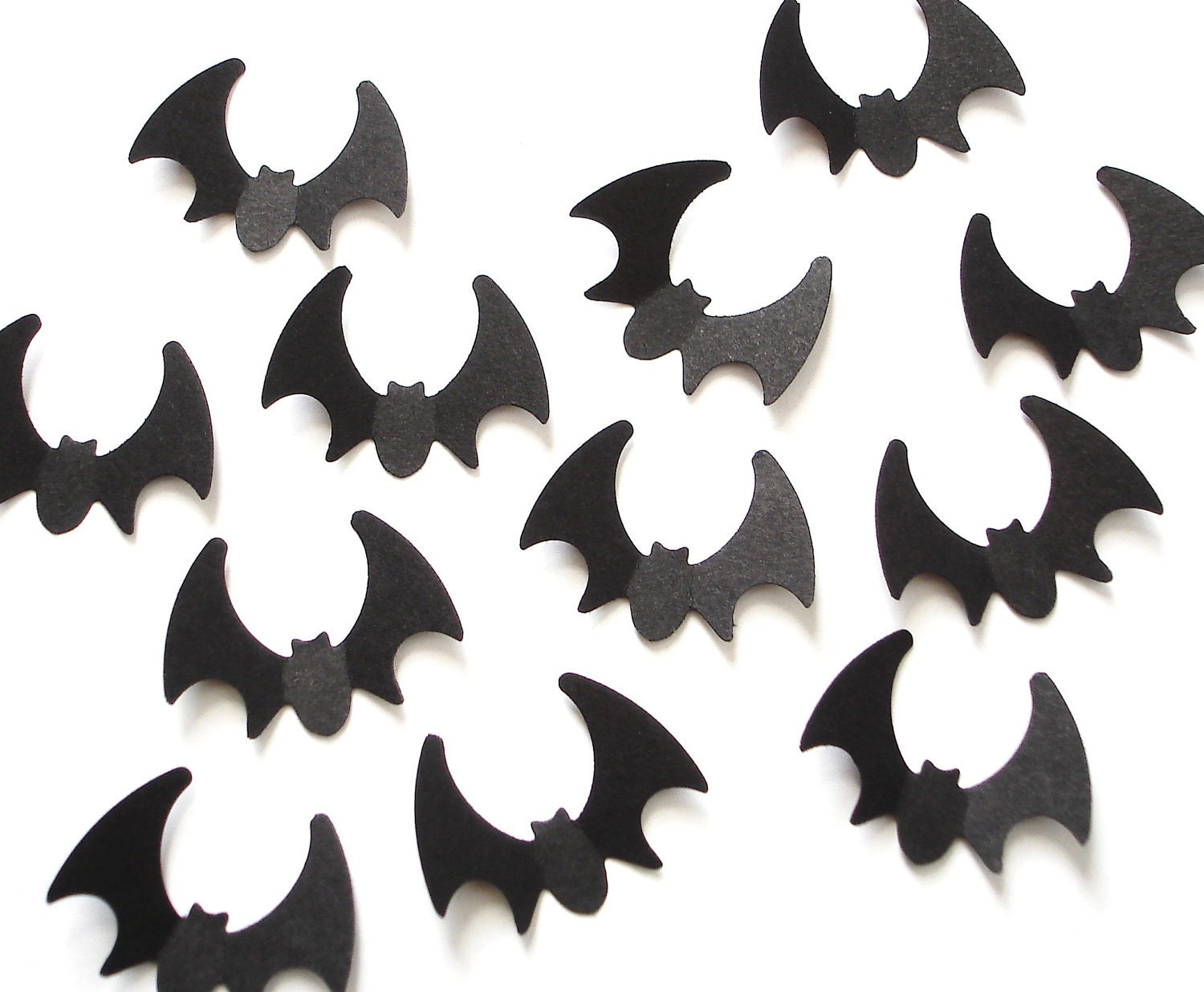 50 Halloween Black Bat die cut punch confetti scrapbooking embellishments - No489