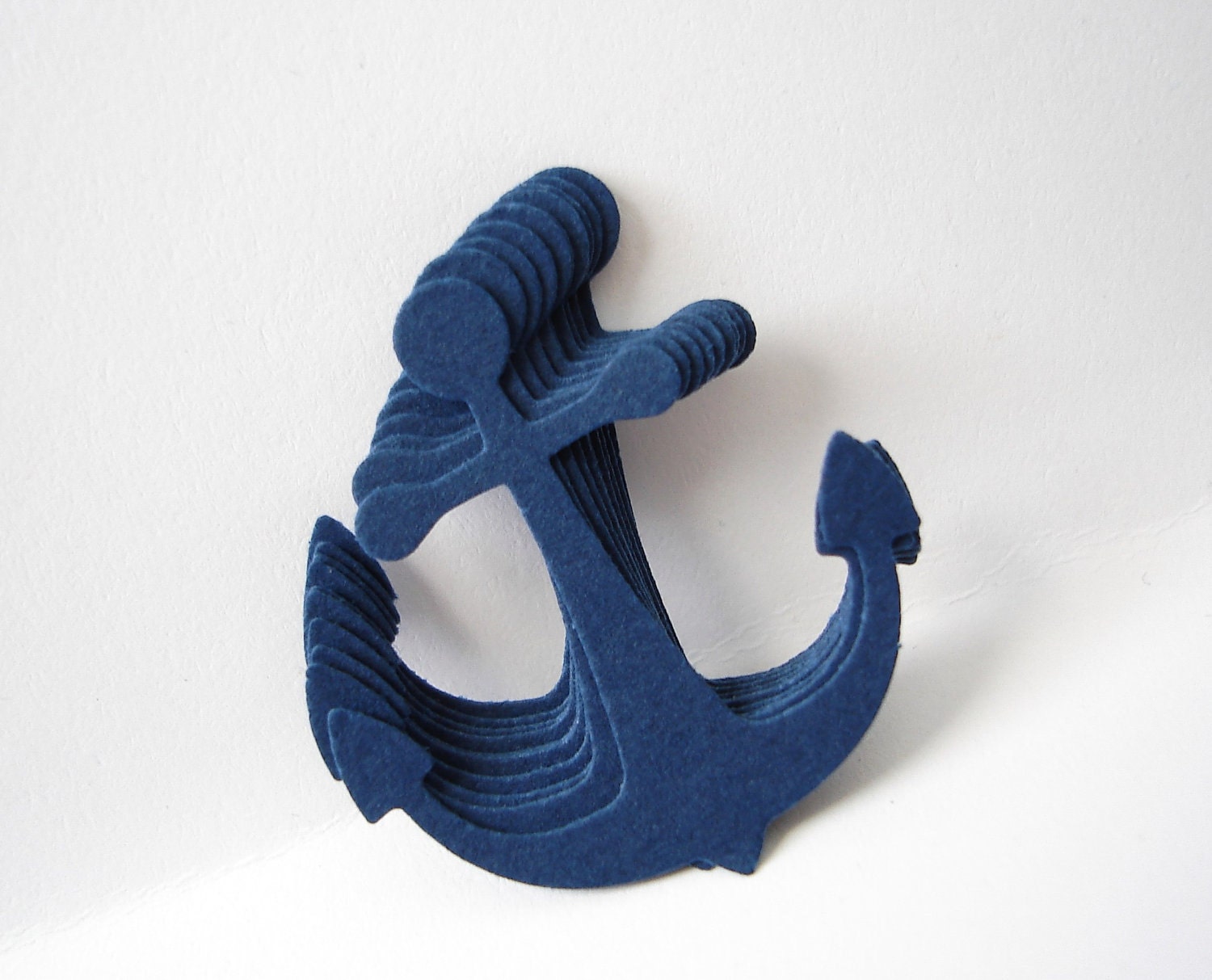 100 Navy Blue Anchor die cut punch confetti scrapbook embellishments - No596