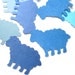 100 Mixed Blue Sheep die cut punch confetti scrapbooking embellishments - No846