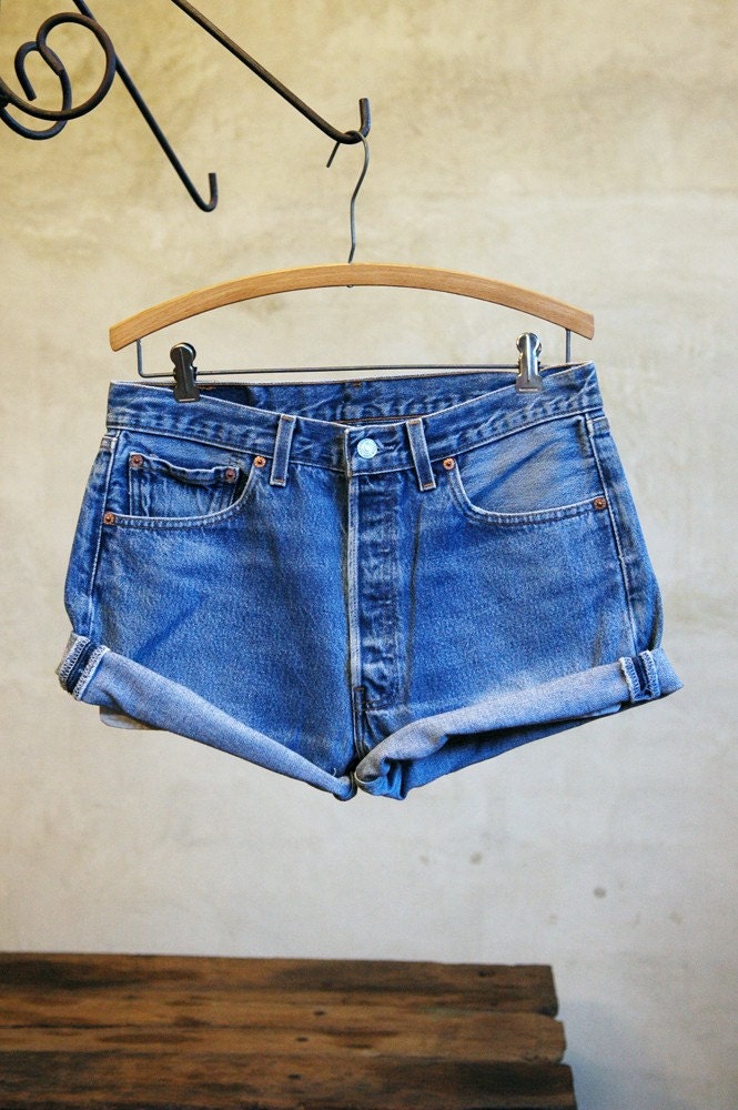 1980s Levis 501 Cut Offs // Vintage Jean Shorts by 86Vintage86