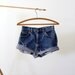 Vintage Lee Cut Offs / 1980s Jean Shorts / Waist 27