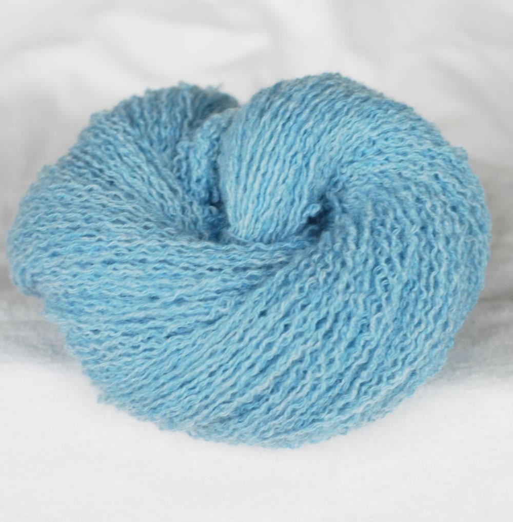 Cashmere Lambswool Recycled Yarn, Variegated Blue, Light Fingering Weight, 477 yards