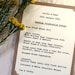 Wedding Menu Card - True Typewriter Font, Kraft & Ivory - Rustic Woodland, Vintage-Inspired, Natural