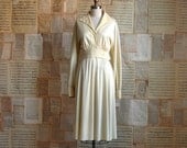 vintage 70s button wrap dress m or l