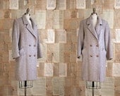 vintage 70s tweed winter coat m/l