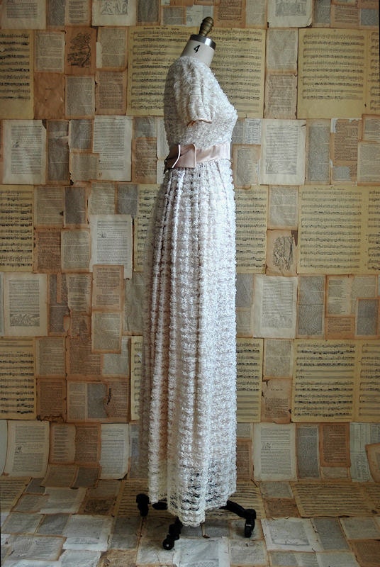 vintage 60s lace dolly maxi dress s