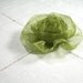 Organza Rose in Willow - Handmade Ribbon Flower - Brooch, Pin, Hair Clip, Shoe Clips, Headband
